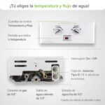 Calentador de agua instantáneo para gas natural 3.5 Servicios, 16 Litros/Minuto C16LNAT Avera - Imagen 3