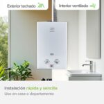 Calentador de agua instantáneo gas natural 1.5 Servicios, 8 Litros/Minuto C8LNAT Avera - Imagen 5