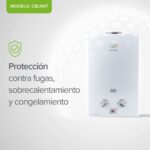Calentador de agua instantáneo gas natural 1.5 Servicios, 8 Litros/Minuto C8LNAT Avera - Imagen 7