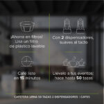 Cafetera de urna con 2 dispensadores 50 tazas en acero inoxidable CAF05 Avera - Imagen 2