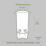 Cafetera de urna con 2 dispensadores 50 tazas en acero inoxidable CAF05 Avera - Imagen 7