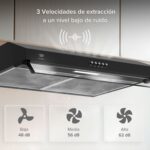 Tricombo Parrilla de inducción 4 quemadores 59 cm + Campana de pared negra 60 cm + Horno eléctrico 127 V 67 L PIV4CEA60NHEL127 Avera - Imagen 13