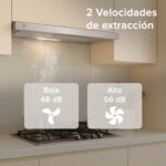 Combo Parrilla de gas 5 quemadores acero inoxidable 76 cm + Campana de pared extraible 80 cm AI5CED80 Avera - Imagen 6