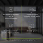 Set de sartenes de acero inoxidable acabado panal - 3 piezas COSAR02P Avera - Imagen 5