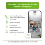 Cámara de seguridad con visión nocturna y panel solar + WiFi CS01 Avera - Imagen 7