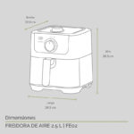 Freidora de aire de 2.5 L FE02 Avera - Imagen 4