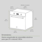 Tricombo Parrilla de gas 5 quemadores acero inoxidable 76 cm + Campana de pared extraible 80 cm + Horno gas LP 58 L AI5CED80HE01LP Avera - Imagen 20