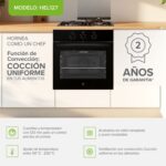 Tricombo Parrilla de gas 6 quemadores vidrio templado 90 cm + Campana de pared extraible táctil 90 cm + Horno eléctrico 67 L VT6CED90THEL127 Avera - Imagen 19