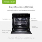 Tricombo Parrilla de gas 6 quemadores vidrio templado 90 cm + Campana de pared extraible táctil 90 cm + Horno eléctrico 67 L VT6CED90THEL127 Avera - Imagen 21