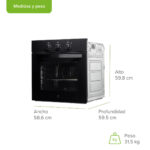 Tricombo Parrilla de gas 6 quemadores vidrio templado 90 cm + Campana de pared extraible táctil 90 cm + Horno eléctrico 67 L VT6CED90THEL127 Avera - Imagen 20