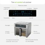 Horno eléctrico y freidora de aire de puertas francesas XL 25L con 18 funciones preestablecidas 1700 W HPF01 Avera - Imagen 3