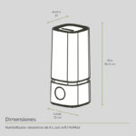 Humidificador ultrasónico de 8 L inteligente WiFi Cobertura 1.8m2 HUM02 Avera - Imagen 3