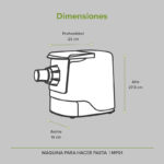 Máquina para hacer pasta fresca con 13 moldes y 3 accesorios MP01 Avera - Imagen 10