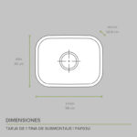 Tarja fregadero de acero inoxidable de submontaje – 1 tina PAF03U Avera - Imagen 6