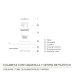 Tarja fregadero de acero inoxidable de submontaje – 1 tina PAF03U Avera - Imagen 7