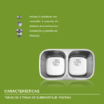 Tarja fregadero de acero inoxidable de submontaje – 2 tinas PAF04U Avera - Imagen 8