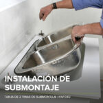 Tarja fregadero de acero inoxidable de submontaje – 2 tinas PAF04U Avera - Imagen 10
