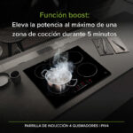 Tricombo Parrilla de inducción 4 quemadores 59 cm + Campana de pared negra 60 cm + Horno eléctrico 127 V 67 L PIV4CEA60NHEL127 Avera - Imagen 6