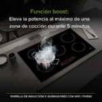 Tricombo Parrilla de inducción 5 quemadores con booster 90 cm + Campana de pared tipo T 90 cm + Horno eléctrico 67 L PIV590CEV90BNHEL127 Avera - Imagen 6