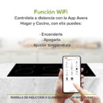 Tricombo Parrilla de inducción 5 quemadores con booster 90 cm + Campana de pared tipo T 90 cm + Horno eléctrico 67 L PIV590CEV90BNHEL127 Avera - Imagen 7