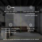 Sartén de acero inoxidable acabado panal - 20 cm SIN20P Avera - Imagen 3