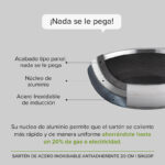 Sartén de acero inoxidable acabado panal - 20 cm SIN20P Avera - Imagen 4
