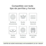 Sartén de acero inoxidable acabado panal - 20 cm SIN20P Avera - Imagen 6