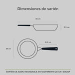 Sartén de acero inoxidable acabado panal - 20 cm SIN20P Avera - Imagen 9