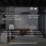Sartén de acero inoxidable acabado espejo - 30 cm SIN30 Avera - Imagen 3