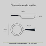 Sartén de acero inoxidable acabado espejo - 30 cm SIN30 Avera - Imagen 9