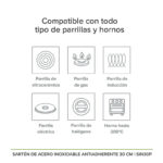 Sartén de acero inoxidable acabado panal - 30 cm SIN30P Avera - Imagen 6