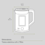 Tetera eléctrica 1.8 L con jarra de vidrio TE01 Avera - Imagen 4
