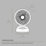 Ventilador de Escritorio Inteligente WiFi de 10" Silencioso, 3 Velocidades y Pantalla Digital VE01 Avera - Imagen 6