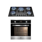 Combo Parrilla de gas 5 quemadores vidrio templado 77 cm + Horno gas LP 58 L VT5HE01LP Avera